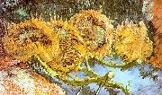 Vincent Van Gogh Four Cut Sunflowers oil on canvas